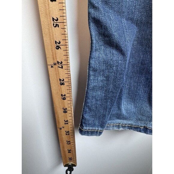 KUT FROM THE KLOTH WOMENS SO LOW JEANS SIZE 8 BOOTCUT FLARE 5 Pocket Embroidered - Picture 9 of 13